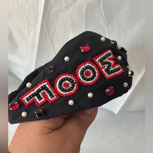 Womens Embellished UGA Georgia Bulldogs Headband - Picture 3 of 3